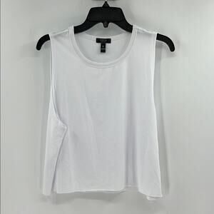 AQUA Athletic Women's Mesh Athletic Tank Top - White - Medium - NWT